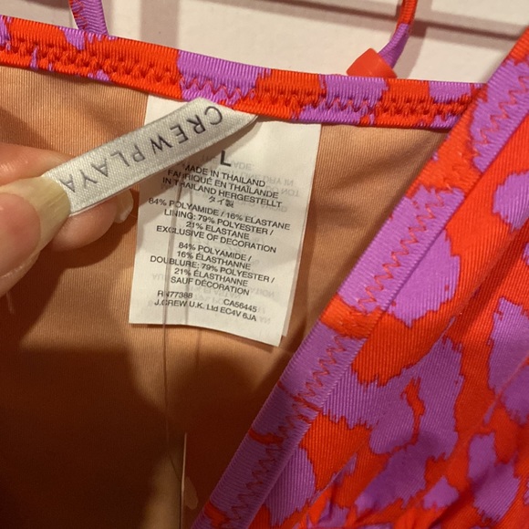 NWT JCrew XL top L bottom cheetah triangle string bikini ties “Playa” - Picture 5 of 10